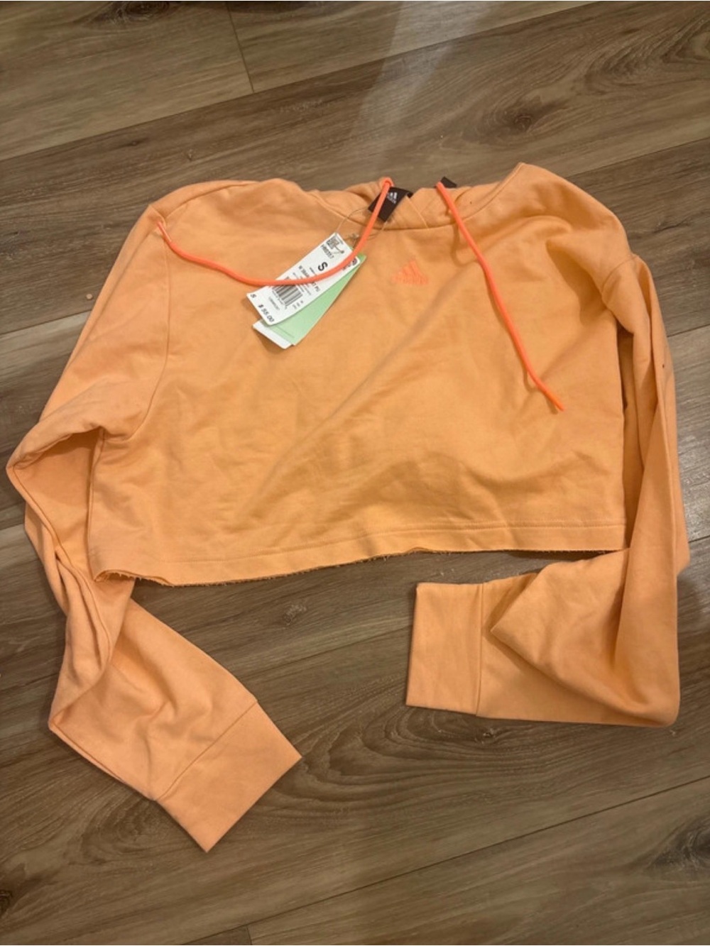 Adidas Women’s Orange Cropped Hoodie